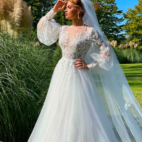 abito sposa con maniche