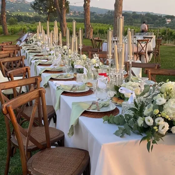 allestimento tavoli matrimonio
