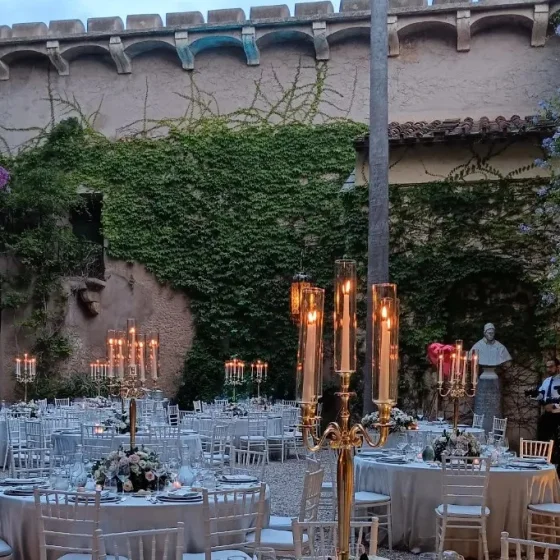 candelabri centrotavola matrimonio